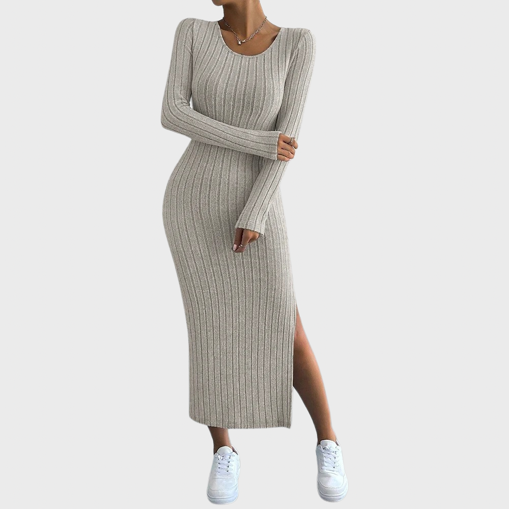 Women’s Dresses Fall Winter Elastic Basic Bodycon