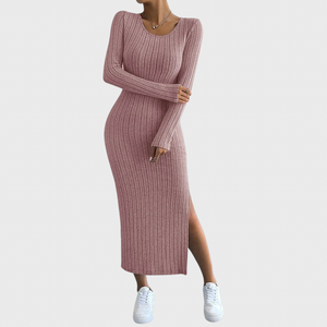 Women’s Dresses Fall Winter Elastic Basic Bodycon