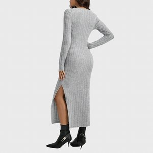 Women’s Dresses Fall Winter Elastic Basic Bodycon