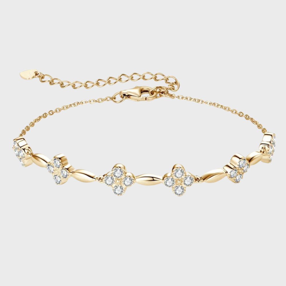 Chique Gold & Silver Plated Flower Bracelet