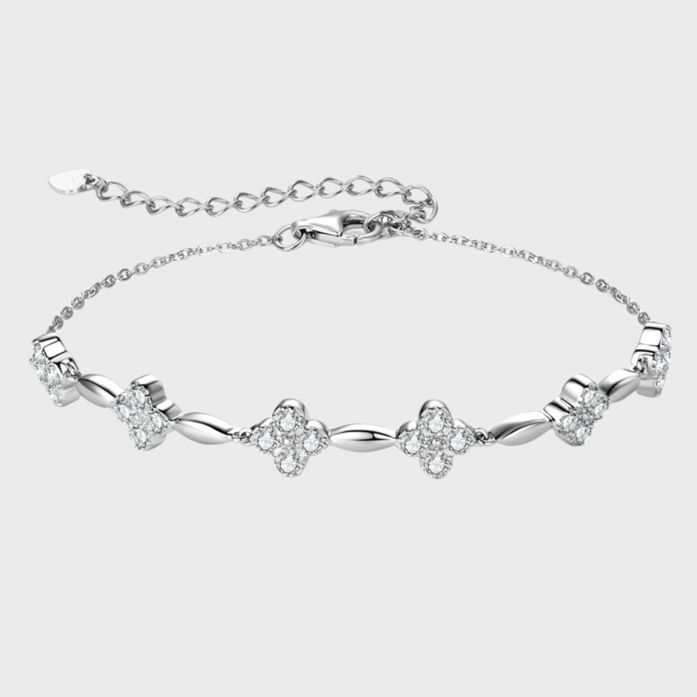 Chique Gold & Silver Plated Flower Bracelet